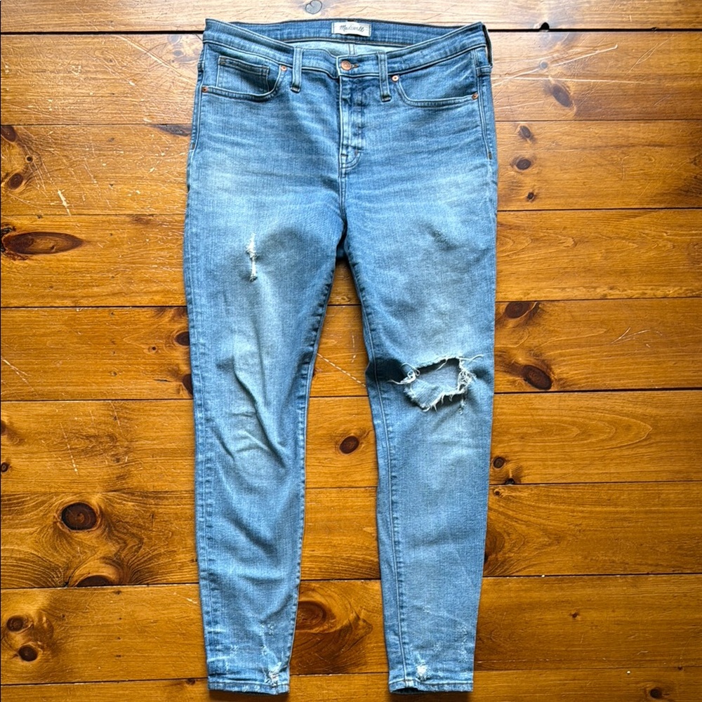 Women's Blue Distressed Jeans